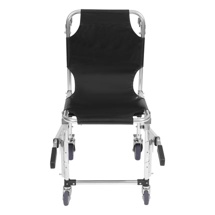 VonVVer Stair Chair for Seniors, Foldable, 160KG Load Capacity - Evacuation Chair for Stairs with Safety Belts, Stair Lift, Stair Climber, Wheelchair, Emergency Stair Climbing Wheelchair (Black)