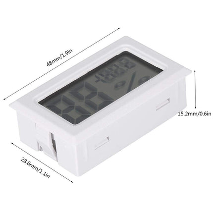 Precise Hygrometer, Digital LCD Thermometer, Indoor Humidity Thermometer, Mini Humidity Monitor, for Indoor Greenhouse, Home, Office (White)