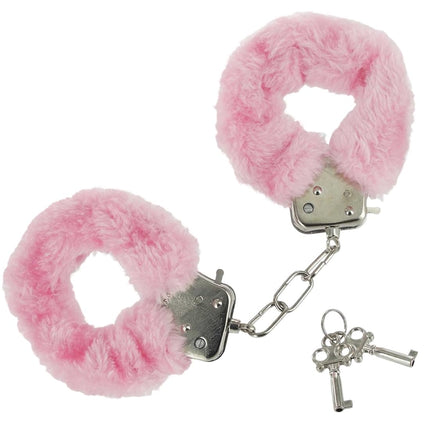 EIHI Pink plush handcuffs, handcuffs for bondage, handcuffs key, handcuffs for SM, for cosplay, party accessories (Pink)
