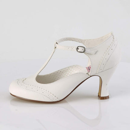 Pleaser Women's Flapper 26 T-Bar - White (Wht Pu) - 40 EU (7 UK)