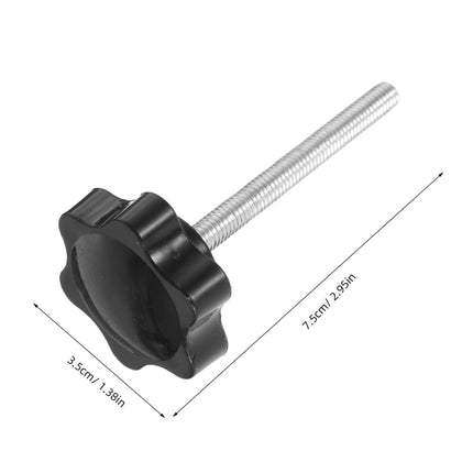 COLLBATH Threaded Replacement Star Hand Knob Set for Walking Aid Knobs Easy Hand Tightening Walking Aid Accessories