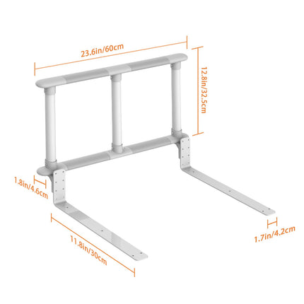 Heuffe bed rail fall protection for seniors, bed grab bar, standing aid for older adults, safety bed railing, height-adjustable bed guard rail, nursing bed for the disabled (three-bar railing)