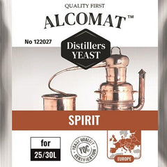 Alcomat SPIRIT Turbo Yeast | Vodka Distiller | Alcohol Distilling Yeast | Fermenting Yeast for High-Quality Spirits Made from Sugar Water, Grain, Potato, and Sugar Cane | Up to 25 Liters | High Alcohol Tolerance 18%, Set of 3