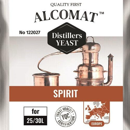 Alcomat SPIRIT Turbo Yeast | Vodka Distiller | Alcohol Distilling Yeast | Fermenting Yeast for High-Quality Spirits Made from Sugar Water, Grain, Potato, and Sugar Cane | Up to 25 Liters | High Alcohol Tolerance 18%, Set of 3