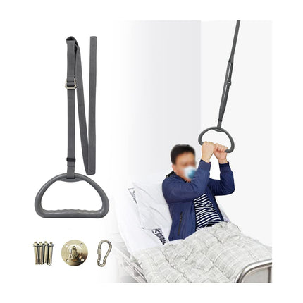 Mybow Bed Trapeze for Elderly Bed Pull-Up Bar, Standing Aid, Hospital Bed Trapeze for Bed Mobility &amp; Transfer, Ceiling-Mounted Grab Bar, Standing Ladder, Bed Standing Aid for Disabled People