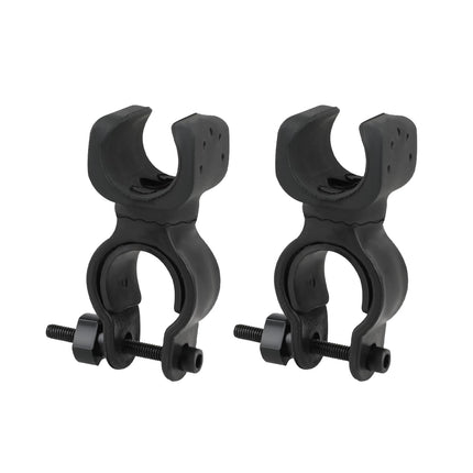 Pack of 2 stick holders for rollators, crutch holders, stick holders, walking stick holders, holders for walking sticks and crutches, holder for wheelchair crutches, for mobility scooters, drive rollators, wheelchairs