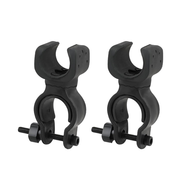 Pack of 2 stick holders for rollators, crutch holders, stick holders, walking stick holders, holders for walking sticks and crutches, holder for wheelchair crutches, for mobility scooters, drive rollators, wheelchairs