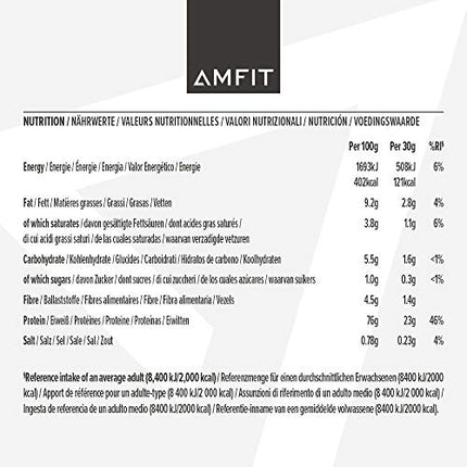 Amazon Brand: Amfit Nutrition Whey Protein Powder, Vanilla, 33 Servings (1 Pack)