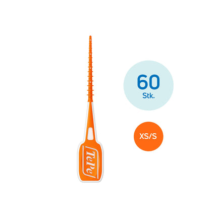 TePe EasyPick Dental Picks, Orange, ISO XS-S, 60 pcs., efficient interdental cleaning, durable dental pick for small gaps