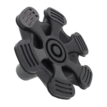 Large 19mm rubber base with six spikes for better stability - self-standing - for walking sticks - by Lifeswonderful
