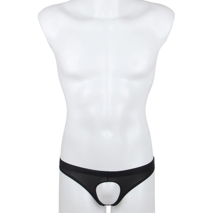 ohyeahlady Ice Silk Underwear Men's Sexy String Thong Men Open Front Sissy Lingerie Erotic Sexy Underwear Underpants Briefs Large Sizes Underpants Briefs Thong Underwear Panties Black XL