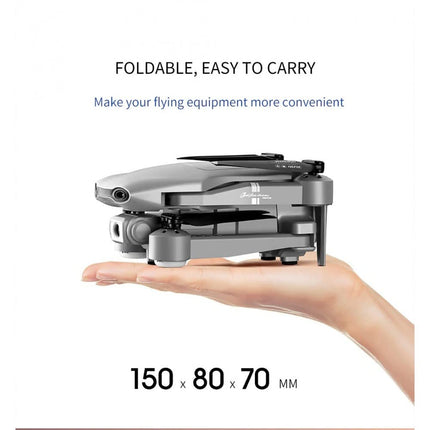 LUXWALLET Nocchi Vicky 4D 2.4 GHz WiFi Drone with Full HD Camera, GPS and Carrying Case, 30 km/h-300 m Distance, Silver