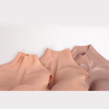 AMAZBEE Silicone Breasts, Realistic Artificial Breasts Soft BE Cups Sissy Tits for Transgender Crossdresser Cosplay Dress Up (Flesh-B Cup)