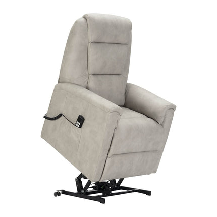 POLTRONE ITALIA Rebecca 2 Motors PERSONALIZED TV armchair with stand-up aid Medical device 2 wheels Micro-spring seat Faux leather Light grey