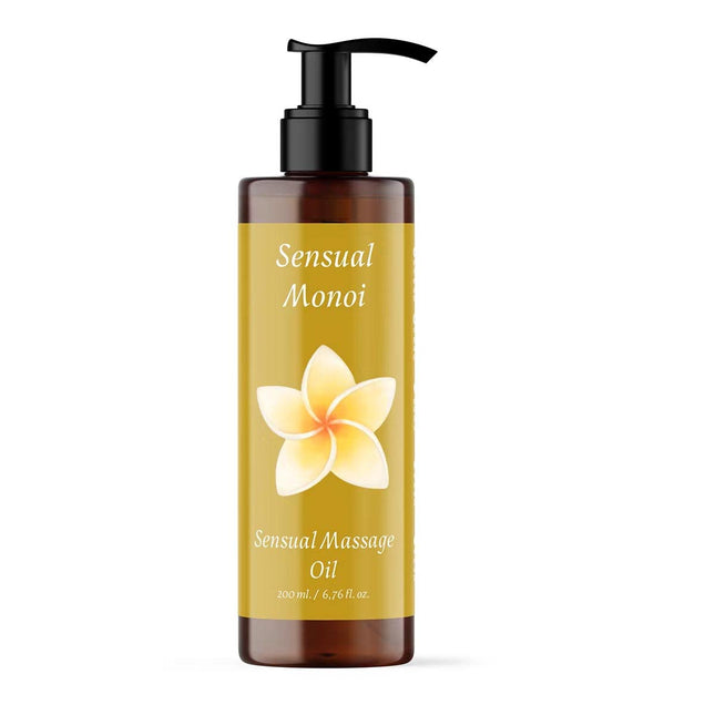 Sensual massage oil MONOI ORGANIC oil - 200ml - For body massages - Premium massage oil for enjoyable massages - Nourishing massage oil