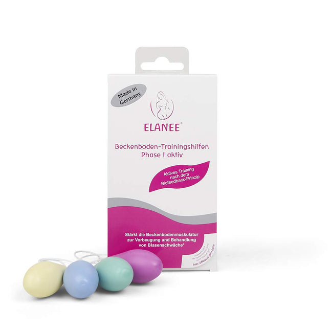 ELANEE Pelvic Floor Training Aids Phase I active to strengthen the pelvic floor muscles in cases of bladder weakness, set of 4 cones (701-00)