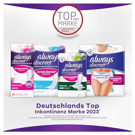 Always Discreet Incontinence Pads Ultimate Night Monthly Pack for Bladder Weakness, 48 ​​Pads (4 Packs x 12)