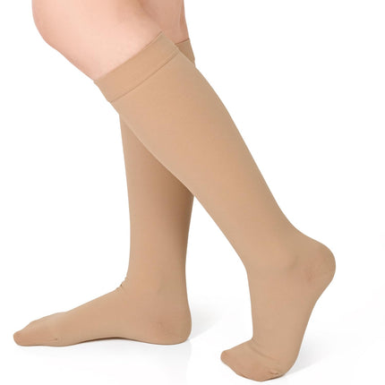 Evolyline Medical Compression Stockings Women Men 20-30 mmHg, Calves Closed Toe Support Stockings Compression Socks Thrombosis Stockings Graduated Support for Varicose Veins Edema