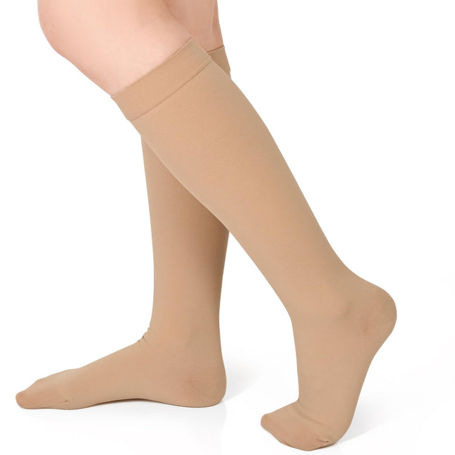 Evolyline Medical Compression Stockings Women Men 20-30 mmHg, Calves Closed Toe Support Stockings Compression Socks Thrombosis Stockings Graduated Support for Varicose Veins Edema