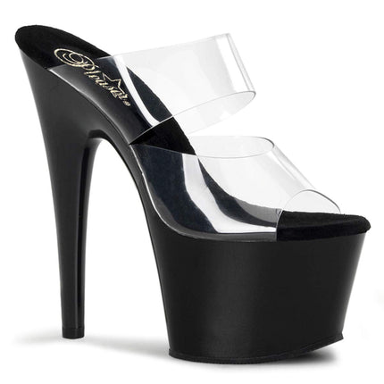 Pleaser ADO702/C/B ADORE-702, women's platform sandals, transparent (transparent-clear), 42 EU