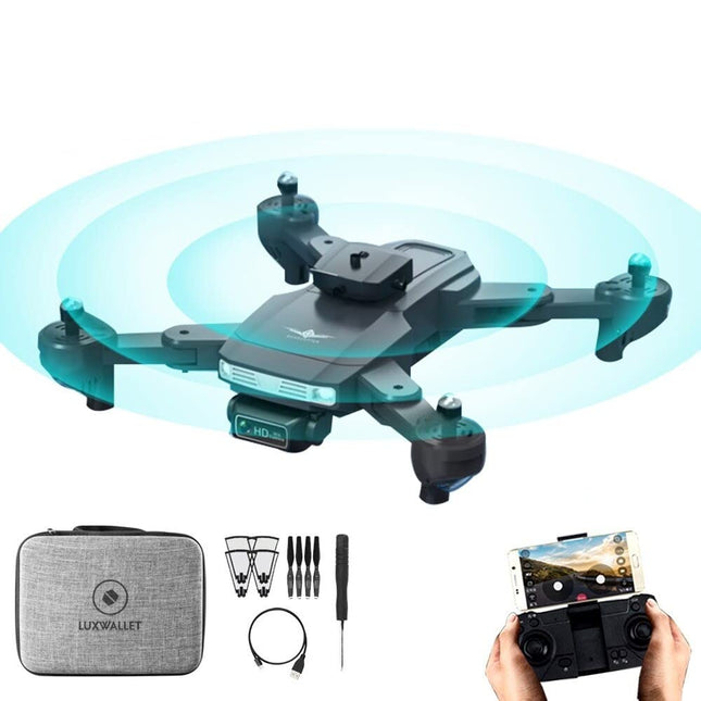 LUXWALLET Sky X Dodge – 22 km/h – Infrared Obstacle Avoidance – Mini Drone – 2X Camera Drone WiFi – Entry-Level Quadcopter