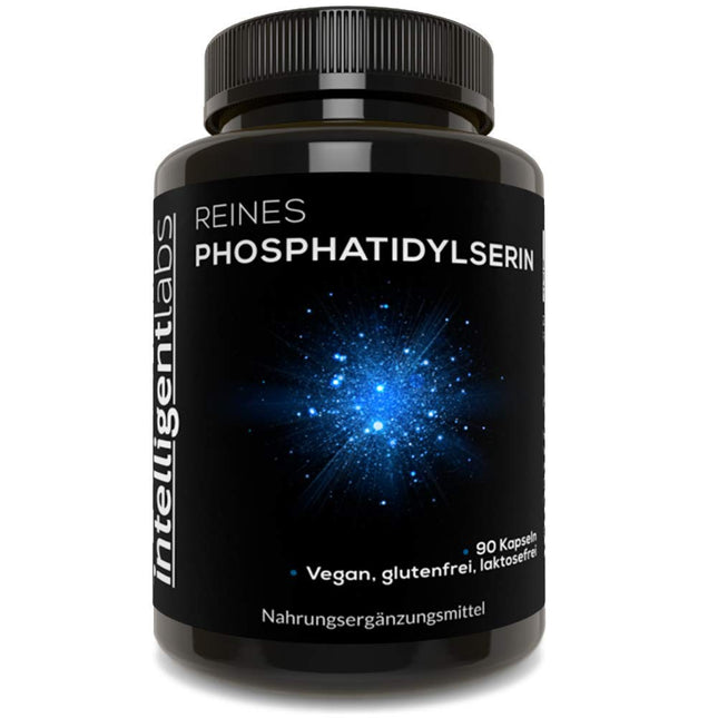 Intelligent Labs Phosphatidylserine Supplement 100 mg, 90 High Potency Capsules, 100% Soy and Allergen-Free, Pure Phosphatidylserine from Sunflower Lecithin