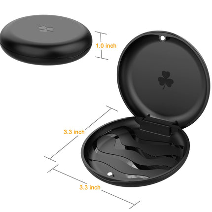 ARGOMAX braces box, braces box, Dento Box, splint box (also for bite splint, grinding splint), 2 pieces, orthodontic box (black).