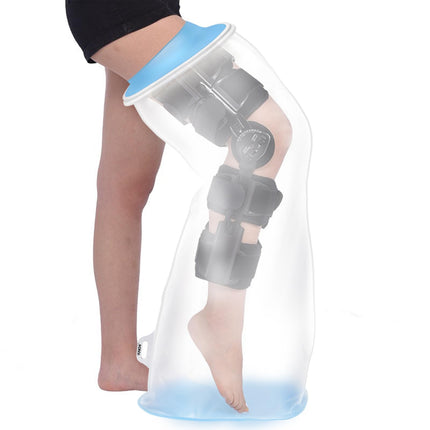 YUNCHI Shower Protector Leg Long Adult Anti Slip XL Cast Protector Waterproof Reusable Bandage Protector for Orthosis Blocks Fixator Thigh Knee Plaster Cast Bandages (Long Leg Protector XL)