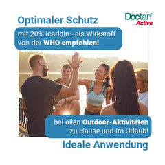 Doctan® Active Spray – up to 12h protection against mosquitoes, ticks, biting flies, malaria prophylaxis, yellow fever, 100ml