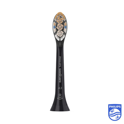 Philips Sonicare Original A3 Premium All-in-One Standard Sonic Toothbrush Heads - 2-pack in Black (Model HX9092/11)