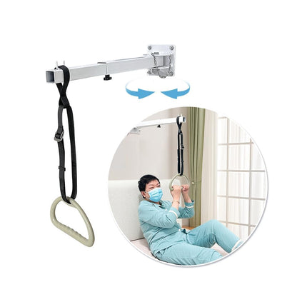 NEPPT Bed Trapeze for Elderly, Pull-Up Aid, Handicap Bed Rail, Medical Trapeze Bars for Getting Out of Bed, Hospital, Overhead Trapeze Stand, Bar for Bed, Mobility,