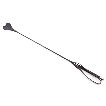 Black Heart Leather Whips, Sex Whip Flogger with Handle and Hanging Rope Bull Whip Riding Crop Spanking Toy Accessories Erotic SM Toys for Couples SM Role Play