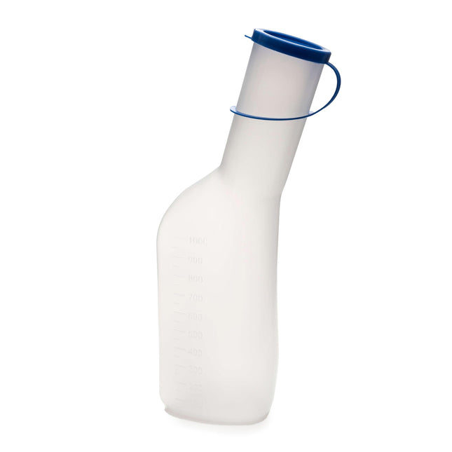 HaseMed Urinal Bottle for Men - 1000 ml, with Lid, 1 Piece | Autoclavable up to 130 °C, made of polypropylene, leak-proof &amp; hygienic - ideal for nursing, hospital &amp; travel