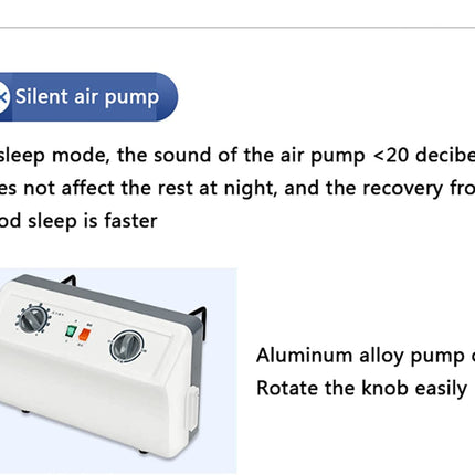 FOOJO Anti-Decubitus Mattress, Alternating Pressure Mattress with Lift and Left and Right Flip Design Function, Medical Air Mattress for the Prevention of Pressure Sores and Decubitus