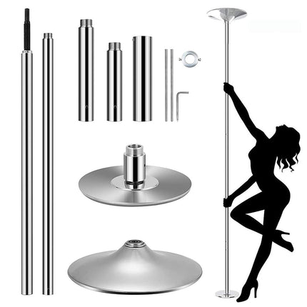 Roluck Pole Dance Pole, 45 mm Diameter Adjustable Length Professional Pole Dance Set, Portable Removable Table Dance Strip Pole with Static + Spinning Function Roluck…