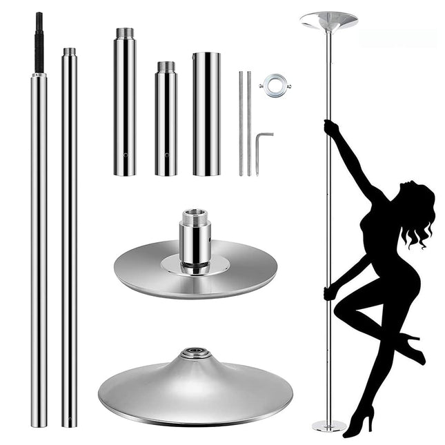 Roluck Pole Dance Pole, 45 mm Diameter Adjustable Length Professional Pole Dance Set, Portable Removable Table Dance Strip Pole with Static + Spinning Function Roluck…