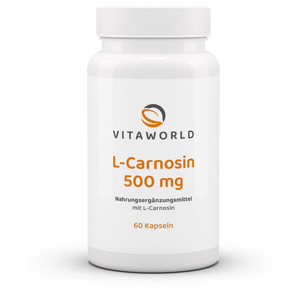 vitworld L-Carnosine 500mg, Natural, Endogenous Substance, 60 Capsules