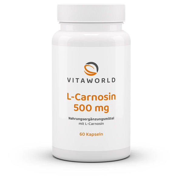 vitworld L-Carnosine 500mg, Natural, Endogenous Substance, 60 Capsules