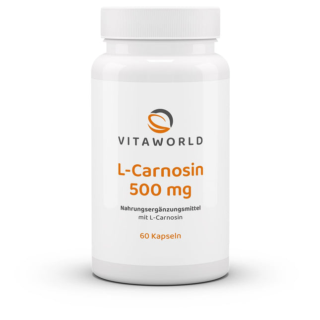 vitworld L-Carnosine 500mg, Natural, Endogenous Substance, 60 Capsules