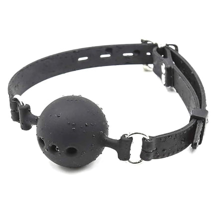 Silicone Gag Mouth Gag Silicone Ball Gag with Air Holes Adjustable Sex Games Ball Gag (Medium Ø4.5cm)