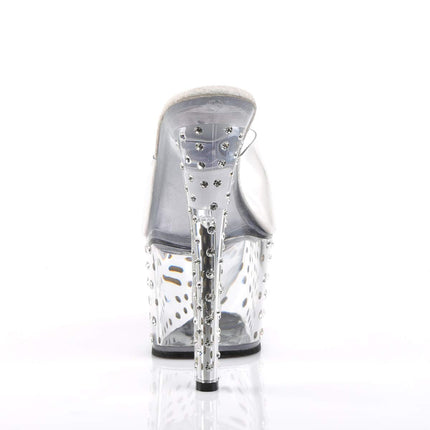 Pleaser STARDUST-701, women's platform sandals, transparent (transparent (Clr/Clr)), 39 EU (6 women's UK)