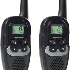 Topcom Walkie Talkie with range up to 6 KM - automatic noise reduction, RC-6410 + Duracell Optimum AAA batteries, 8 pieces, up to 100% extra power or additional performance