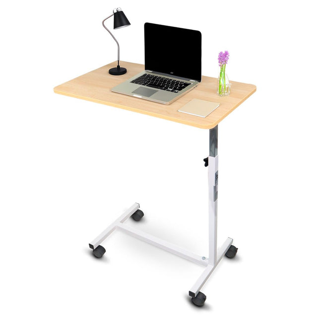 Mobiclinic, Bed or sofa side table for adults and disabled people, With wheels, Lightweight, Portable, Height-adjustable, Adjustable, Coffee table