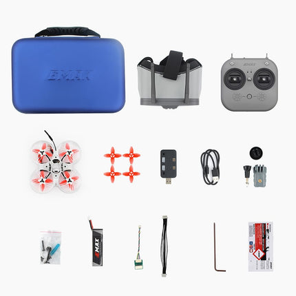 EMAX Tinyhawk 3 Plus Drone RTF Kit Ready To Fly FPV HD Zero Drones Mini Racing Quadcopter with Goggles and E8 Radio Transmitter for Kids Adults and Beginners
