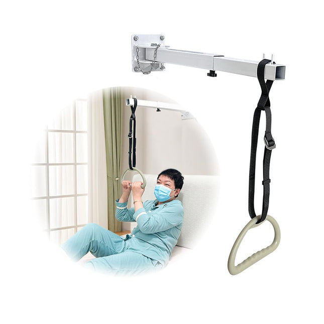 Trapeze bar for bed mobility aids bedside table pull-up bar bed lift for elderly people seniors tube handle medical trapeze for hospital bed bar transfer rail standing aid handicap