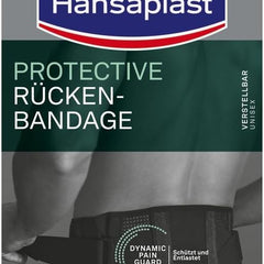 Hansaplast Protective Back Brace, supportive brace with individual compression level, back brace reduces pain, one size – adjustable