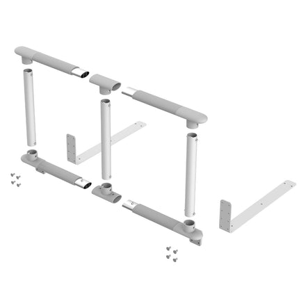 Heuffe bed rail fall protection for seniors, bed grab bar, standing aid for older adults, safety bed railing, height-adjustable bed guard rail, nursing bed for the disabled (three-bar railing)