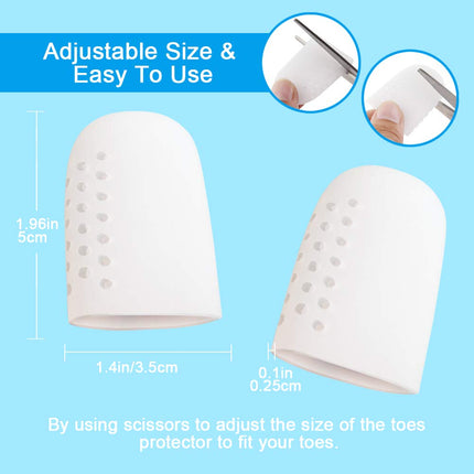 Big toe toe protector, 10 pieces of gel toe caps, breathable big toe caps, against blisters and calluses | Toe pads, toe plasters, toe separators for big toes.