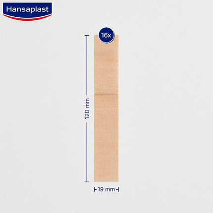 Hansaplast Elastic Fingerstrips Plasters (16 Strips), extra long wound plasters especially for wounds on the fingers, flexible and breathable finger plasters