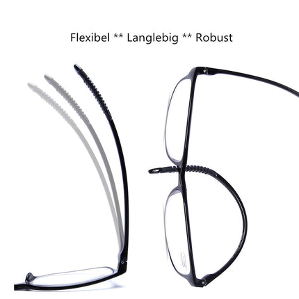 DOOViC Blue Light Filter Computer Reading Glasses Black/Rectangular Frame Glasses with Prescription for Women/Men 2.0